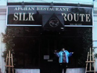 Alison outside the Silk Route