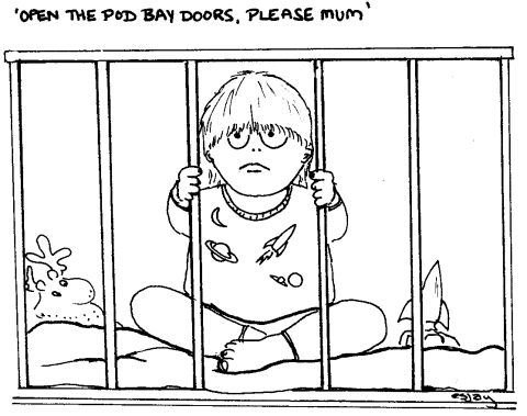 Illo of Pod in play-pen