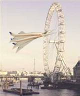 Photo: three Concordes in the Millennium Wheel