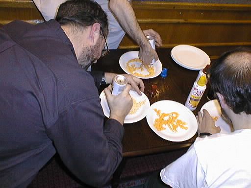 Steve Lawson painting with cheese