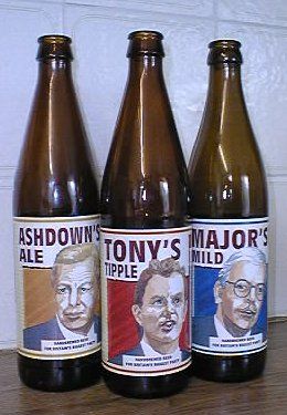 Political beer bottles